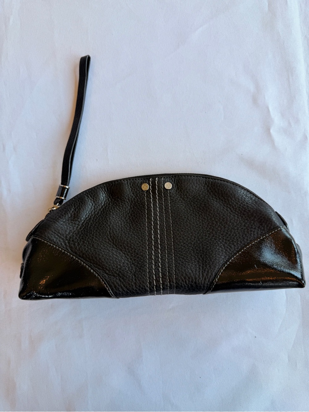 Vintage Cole Haan Half Moon Multi Leather Dome Wristlet Pouch